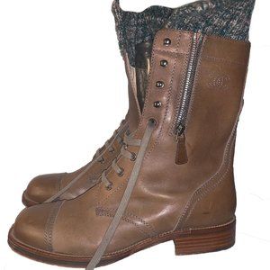 Vintage CHANEL Brown Leather Boots - SIZE 42